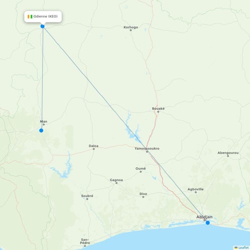 Map of Odienne