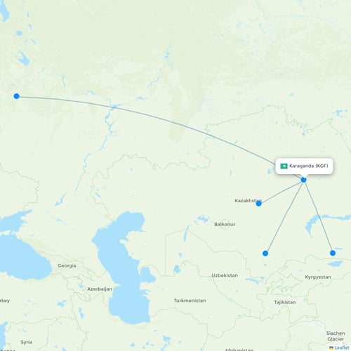 Map of Karaganda