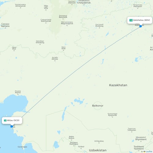 Map of Kokshetau