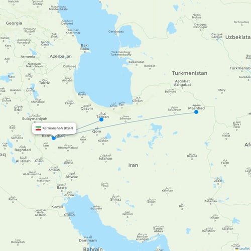 Map of Kermanshah