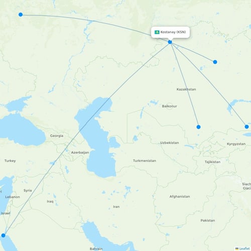Map of Kostanay