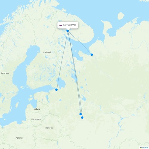 Map of Kirovsk