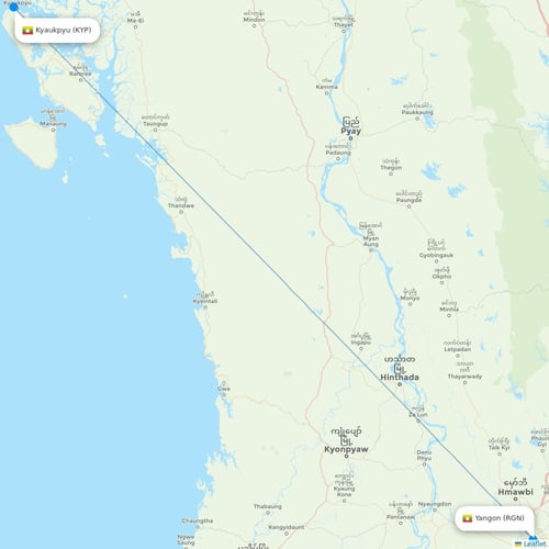 Map of Kyaukpyu