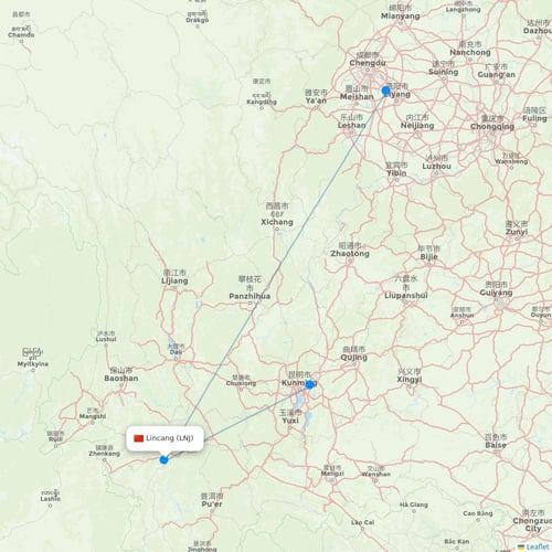 Map of Lincang