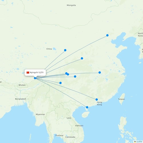 Map of Nyingchi