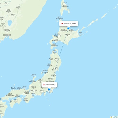 Map of Monbetsu