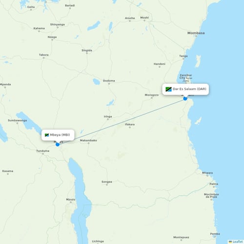 Map of Mbeya