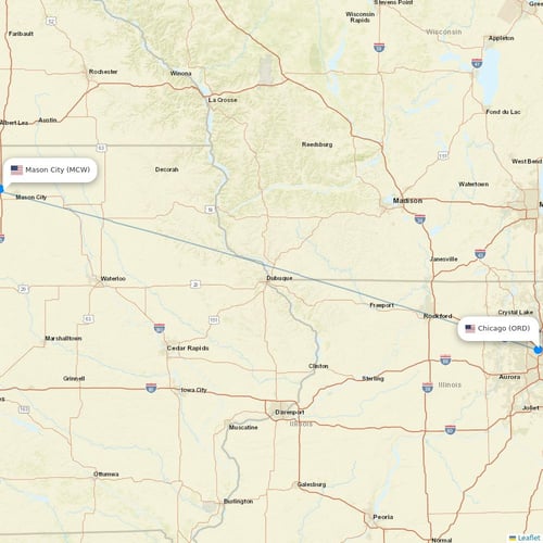 Map of Mason City