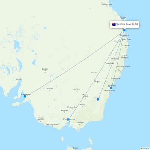Map of Sunshine Coast