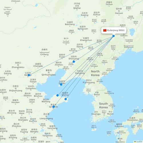 Map of Mudanjiang