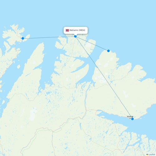 Mehamn (MEH) flight routes & destinations - Flight Routes