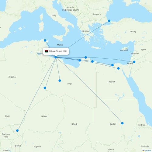 Map of Mitiga, Tripoli