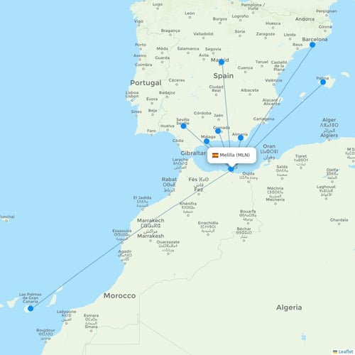 Map of Melilla