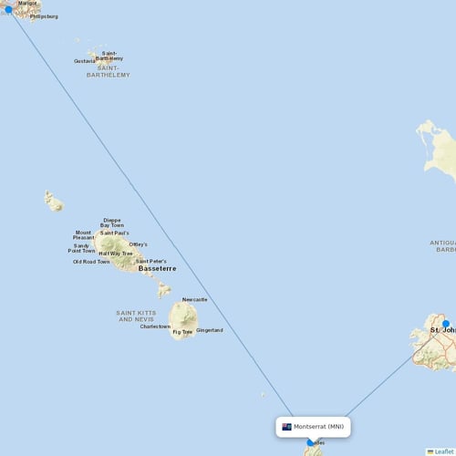 Map of Montserrat