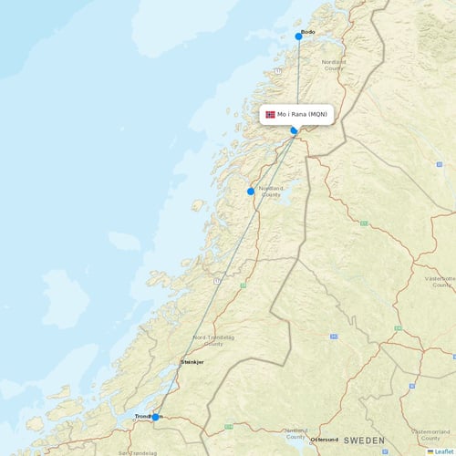 Map of Mo i Rana