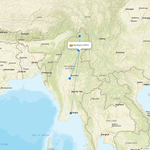 Map of Myitkyina