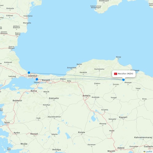 Map of Merzifon