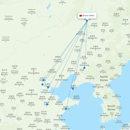 Map of Qiqihar