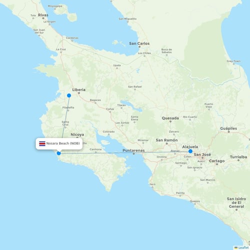 Map of Nosara Beach
