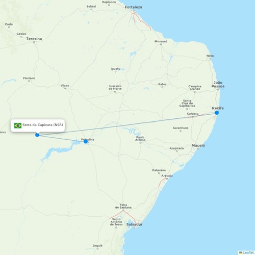 Map of Serra da Capivara