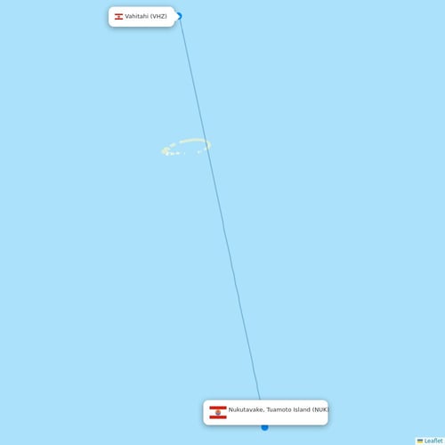 Map of Nukutavake, Tuamoto Island