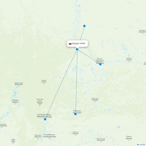Map of Nyagan