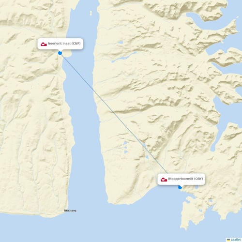Map of Ittoqqortoormiit
