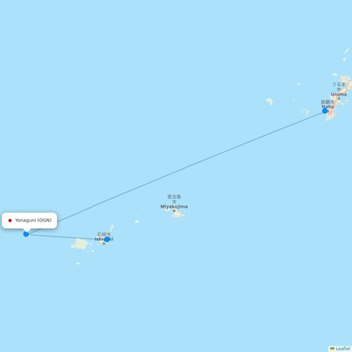 Map of Yonaguni