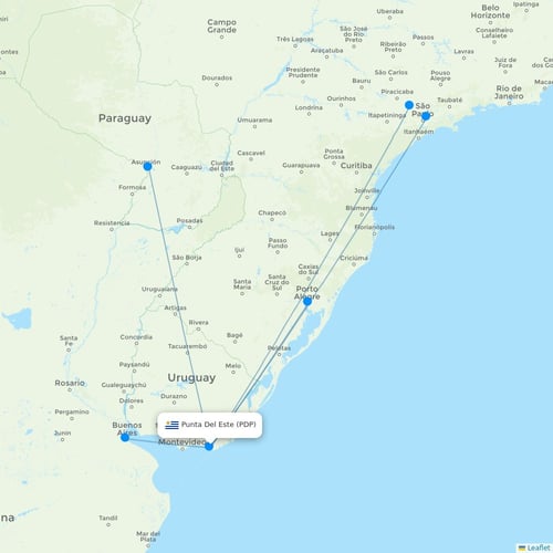 Map of Punta Del Este