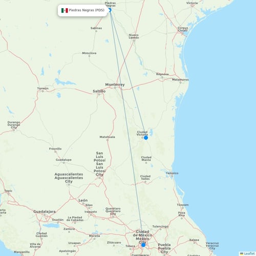 Map of Piedras Negras