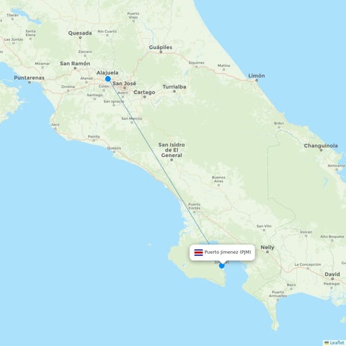 Map of Puerto Jimenez