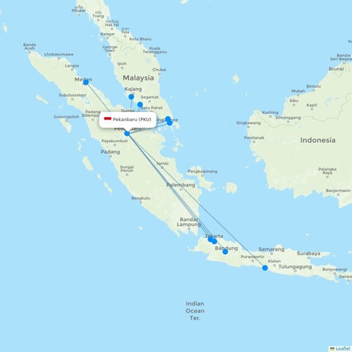 Map of Pekanbaru