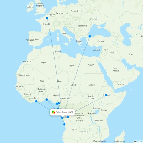 Map of Pointe Noire
