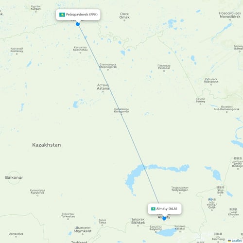 Map of Petropavlovsk