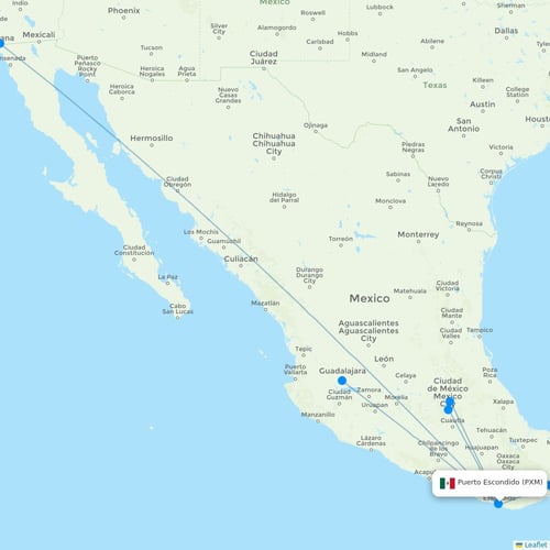 Map of Puerto Escondido