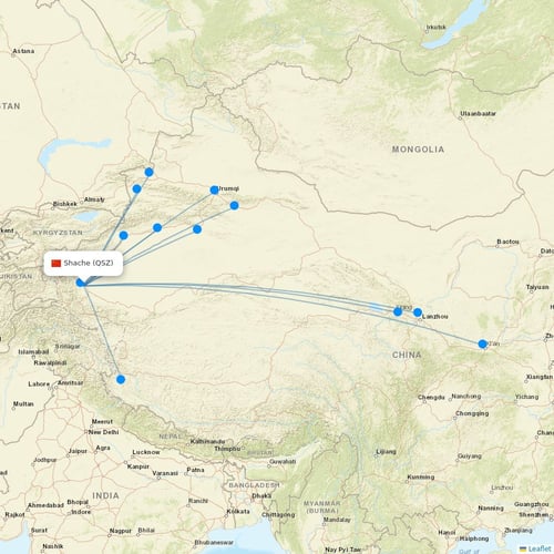 Map of Shache