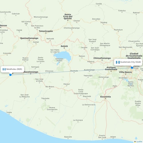 Map of Retalhuleu