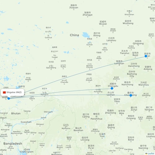 Map of Shigatse