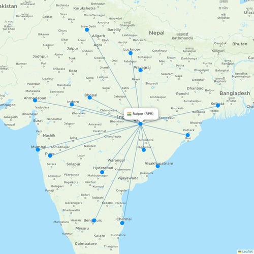 Map of Raipur