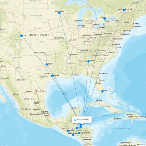 Map of Roatan