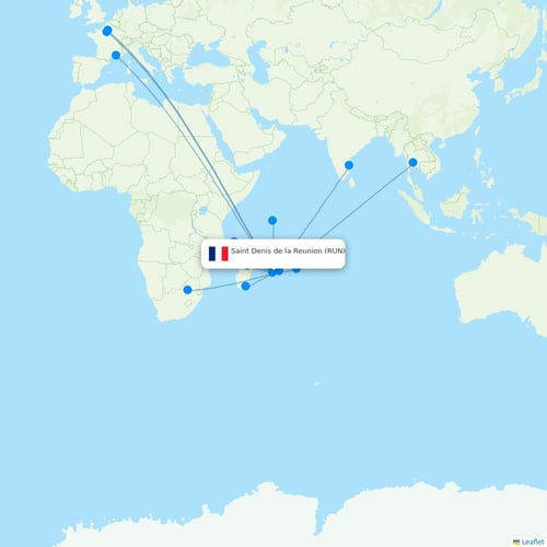 Map of Saint Denis de la Reunion