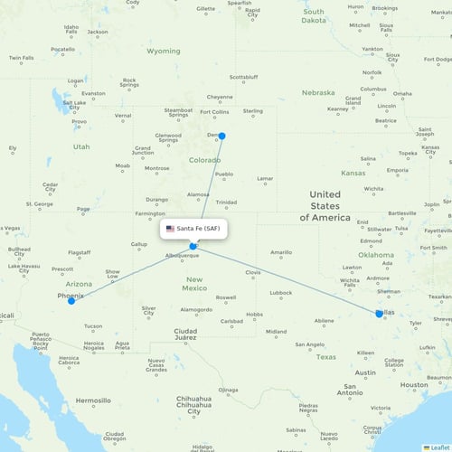 Map of Santa Fe