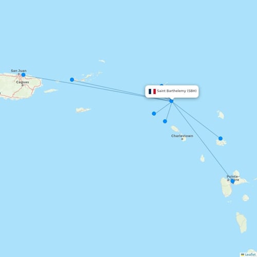 Map of Saint Barthelemy