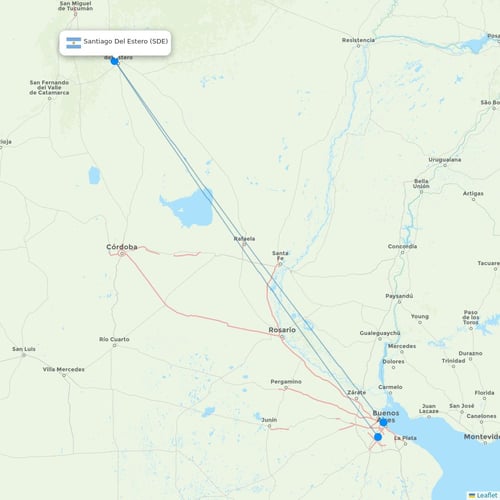 Map of Santiago Del Estero
