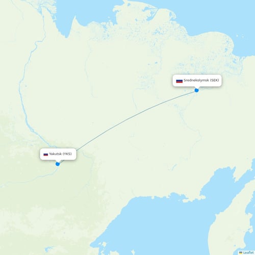 Map of Srednekolymsk