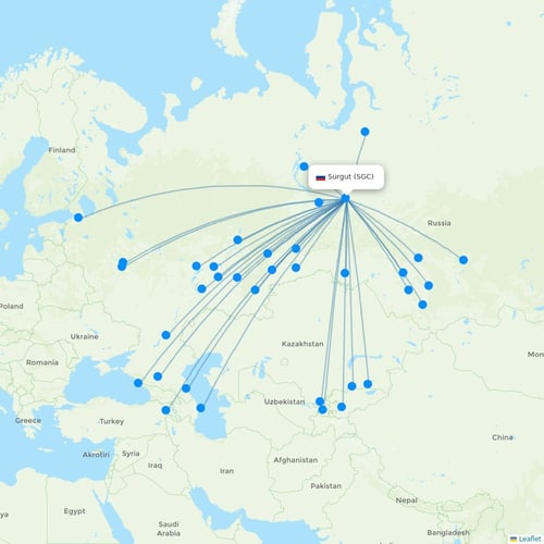 Map of Surgut