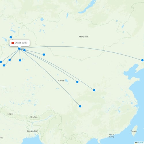 Map of Shihezi