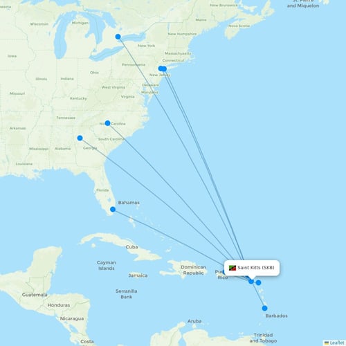 Map of Saint Kitts