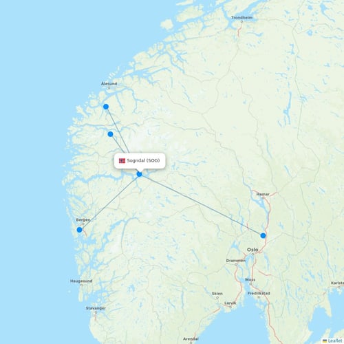 Map of Sogndal