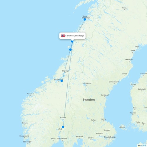 Map of Sandnessjoen